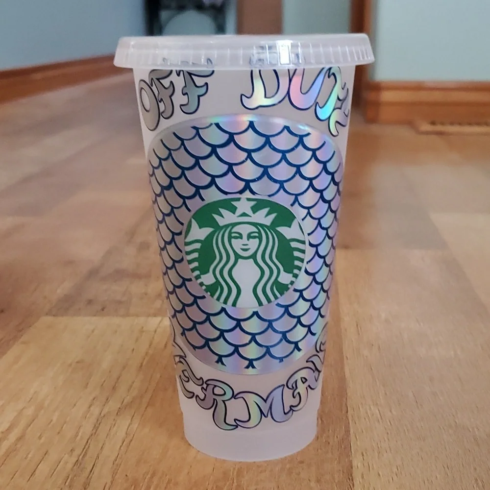 Starbucks Reusable Cold Cup Custom‎ Made with Mermaid 24oz